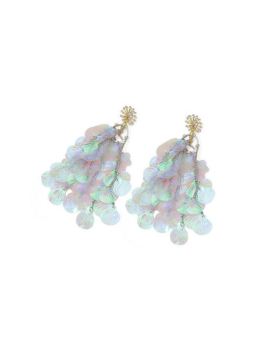 Aretes de Borla con Concha Imitada para Mujer - Image 8