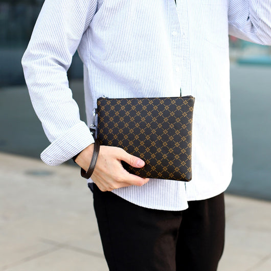 Cartera Tipo Sobre para Hombre con Diseño Cuadros Gingham - Image 4