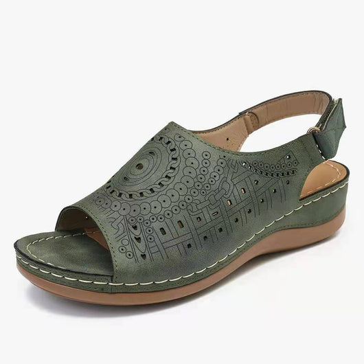 Sandalias Retro Europeas de Punta Abierta Estilo Vintage - Image 9