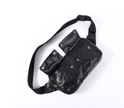 Bolso Mensajero de Cuero Retro - Estilo Casual - Image 11