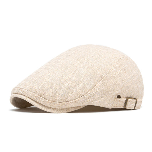 Boina Retro de Algodón y Lino para Hombre con Visera - Image 7