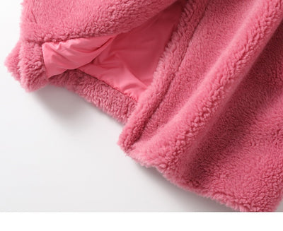 Abrigo Largo de Lana de Oveja con Pelaje Teddy para Mujer - Image 19