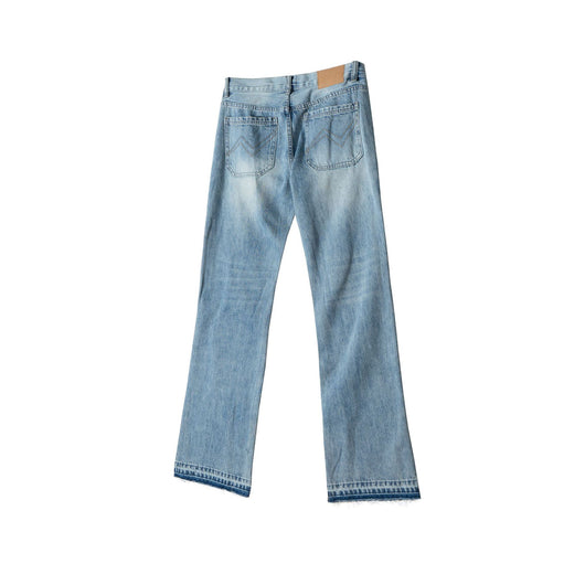 Pantalones Bootleg Paris Style con Patrón Rayo Efecto Lavado y Corte Desgarrado - Image 13