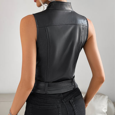 Chaqueta de Cuero Casual Versátil - Image 3