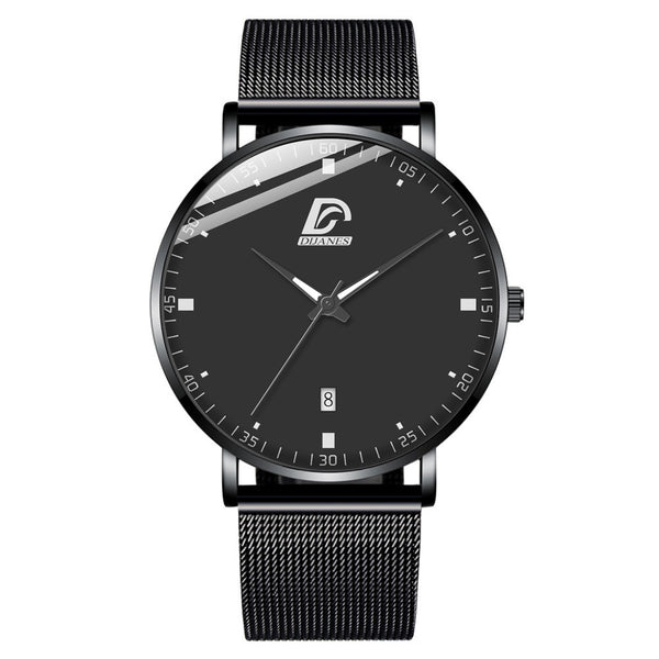 Reloj de Cuarzo Fashion con Malla y Calendario - Diseño Minimalista