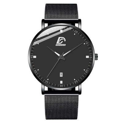 Reloj de Cuarzo Fashion con Malla y Calendario - Diseño Minimalista