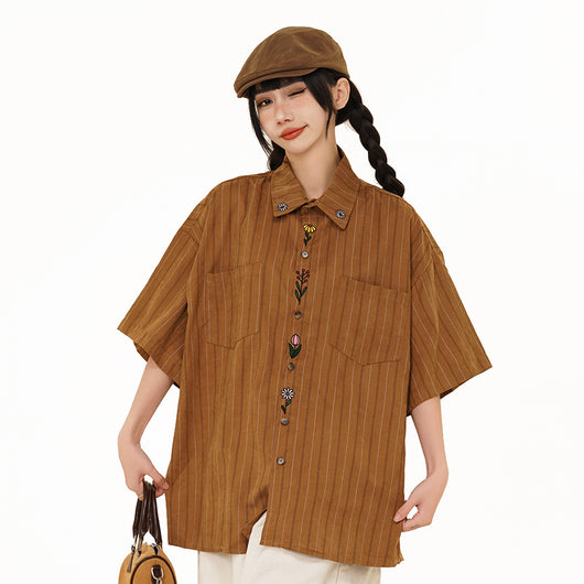 Camisa Casual de Rayas Verticales para Hombre - Image 12