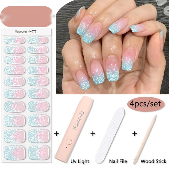 Stickers de Uñas Semipermanentes con Lámpara LED