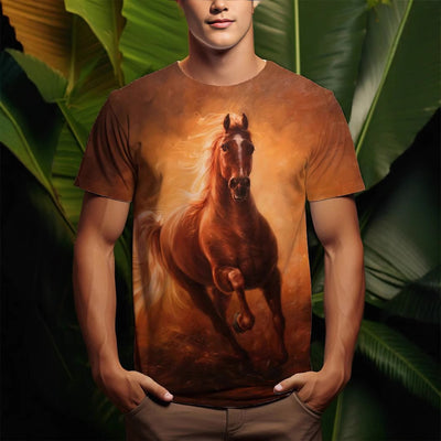 Camiseta Manga Corta con Impresión 3D para Hombre - Image 4