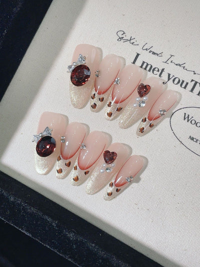 Guantes Estilo Drag con Estampado Leopardo y Detalles Cat Eye - Image 13