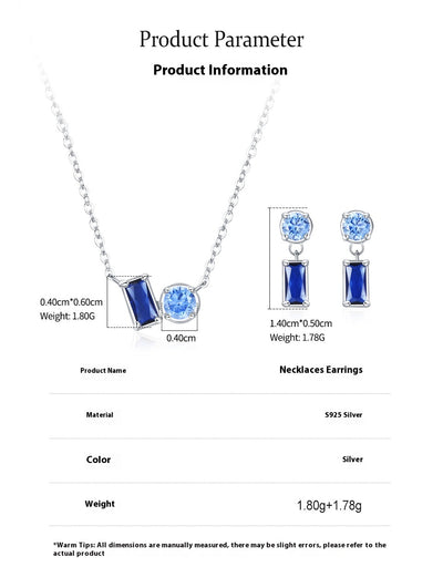 Conjunto de Joyas en Plata 925: Anillo, Collar y Aretes con Zafiro - Image 10