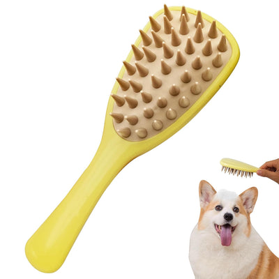 Cepillo de Silicona para Baño de Perros y Gatos - Masaje y Limpieza Profunda