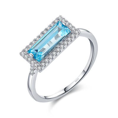 Anillo de Plata 925 con Aguamarina y Circón - Diseño Elegante - Image 11
