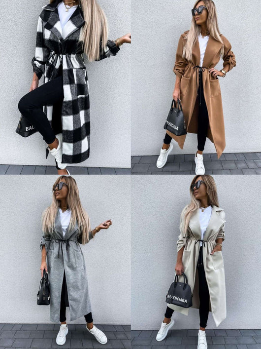 Chaqueta de Invierno con Cuello Vuelto y Botones