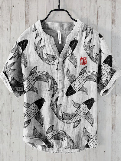 Camisa Hawaiana Navideña Casual con Estampado Santa para Hombre - Image 16