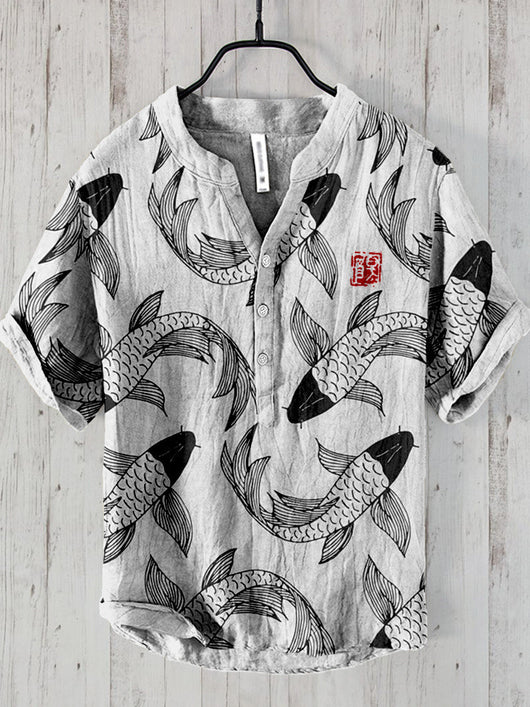 Camisa Hawaiana Navideña Casual con Estampado Santa para Hombre - Image 16