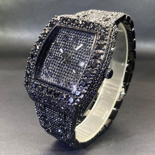 Reloj Hip Hop para Hombre con Cristales Brillantes y Movimiento de Cuarzo - Image 4