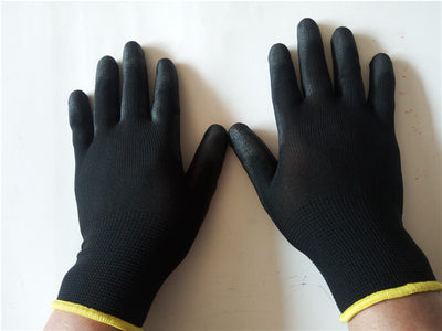 Guantes Negros Recubiertos de Nylon con Palma PU - Image 14