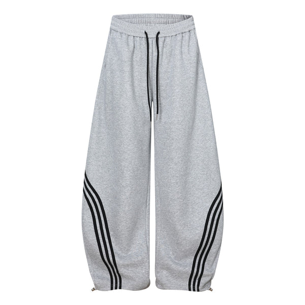 Pantalones de Chándal Cortos Retro a Rayas con Bloques de Color para Mujer