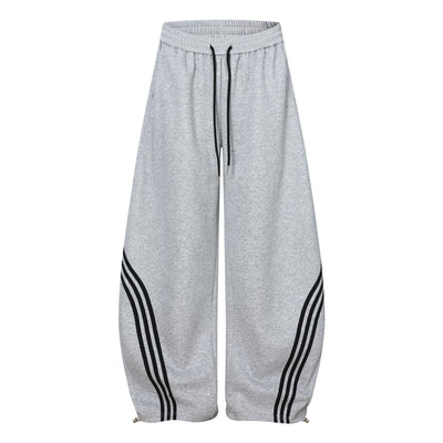 Pantalones de Chándal Cortos Retro a Rayas con Bloques de Color para Mujer - Image 2