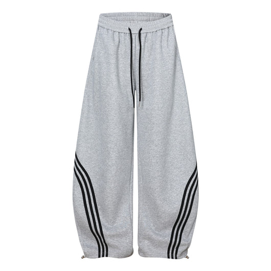 Pantalones de Chándal Cortos Retro a Rayas con Bloques de Color para Mujer - Image 2