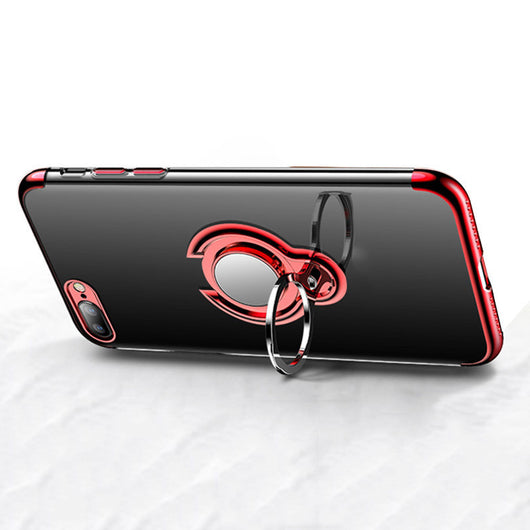 Funda Magnética Chapada para Celular con Anillo de Sujeción