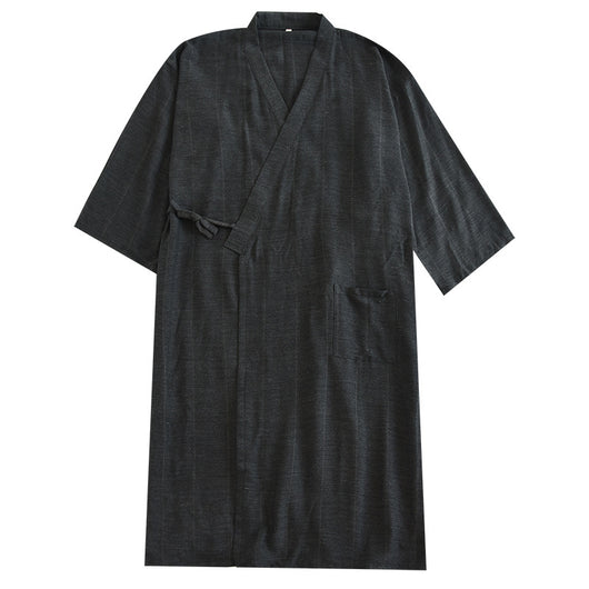 Pijama Kimono Estilo Japonés con Cierre de Cordones - Algodón Puro Ligero para Primavera y Verano - Image 5