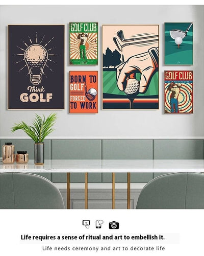 Cuadro Decorativo Estadio de Golf Retro Estilo Americano para Hoteles y Clubs - Image 7
