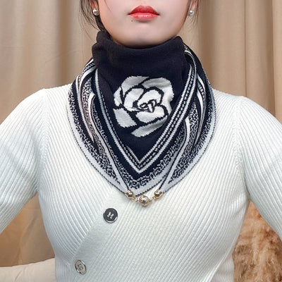 Bufanda de Lana Tejida Estilo Coreano Versátil