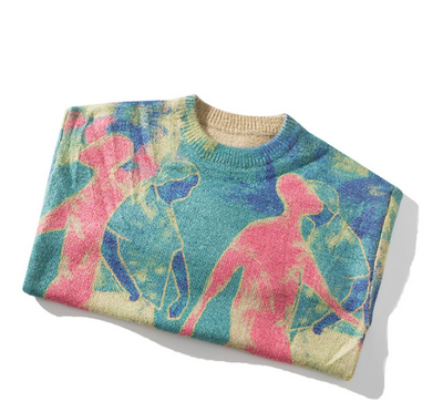 Blusa de Cuello Redondo con Estampado Jacquard - Manga Larga - Image 9