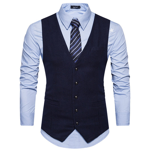 Chaleco de Traje Slim Fit Profesional Británico para Hombre - Image 8