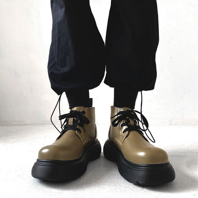 Botas Martin Retro Japonesas con Suela Gruesa y Puntera Voluminosa - Image 8