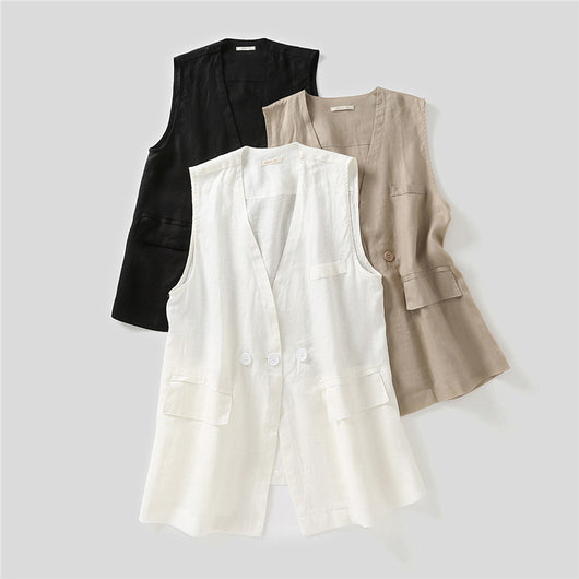 Chaleco Estilo Japonés de Algodón - Chaqueta Suelta y Casual - Image 12