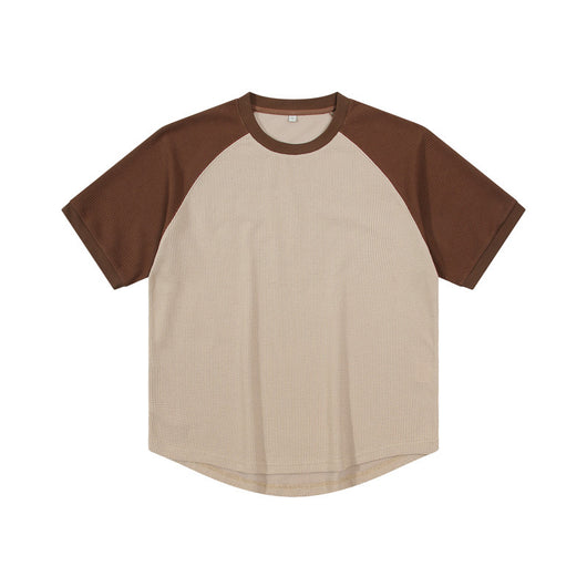 Playera Waffle Contraste Tallas Grandes Manga Corta - Image 6