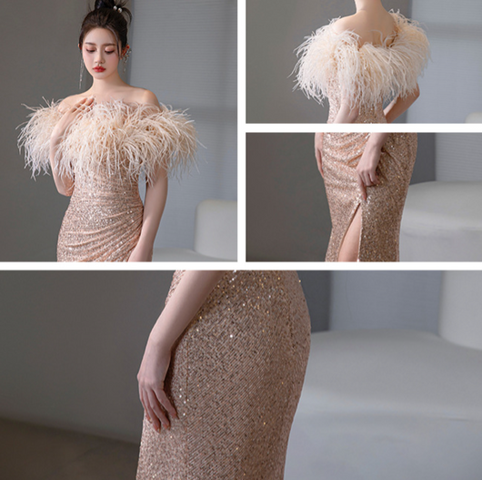 Vestido de Noche Elegante Silueta Sirena - Image 8