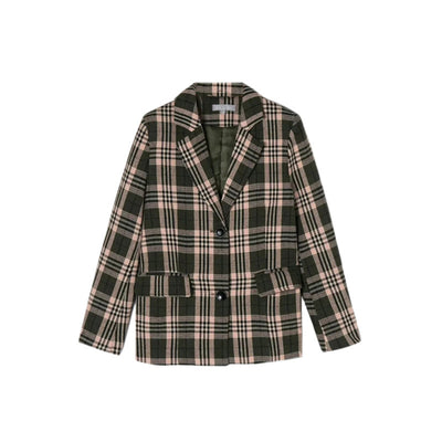 Saco de Cuadros con Dos Botones - Conjunto de Combinación de Colores