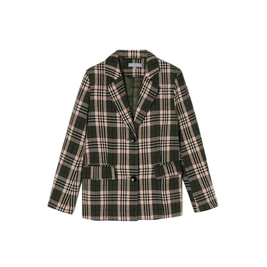 Saco de Cuadros con Dos Botones - Conjunto de Combinación de Colores