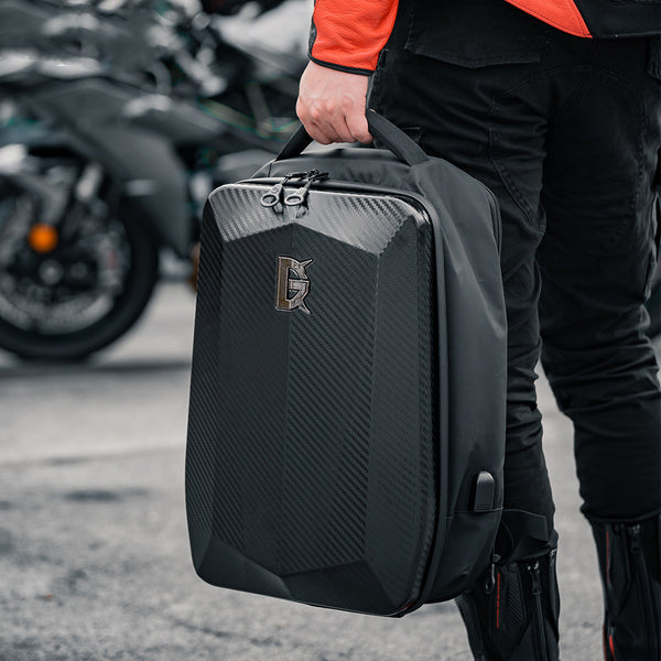 Mochila de Casco Duro para Motociclista con Protección de Hombro