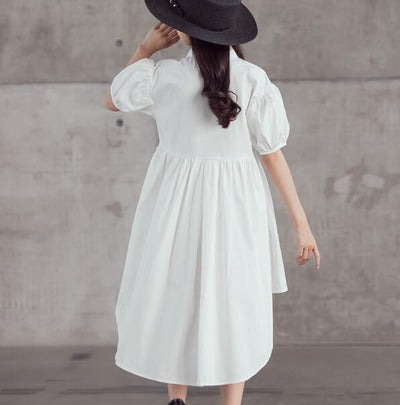 Vestido Camisero de Manga Corta para Verano - Diseño Clásico con Solapa - Image 5