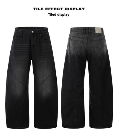 Pantalones Vaqueros Retro Negros Rectos Oversize para Mujer - Image 10