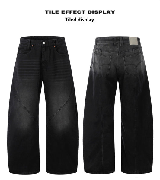 Pantalones Vaqueros Retro Negros Rectos Oversize para Mujer - Image 10