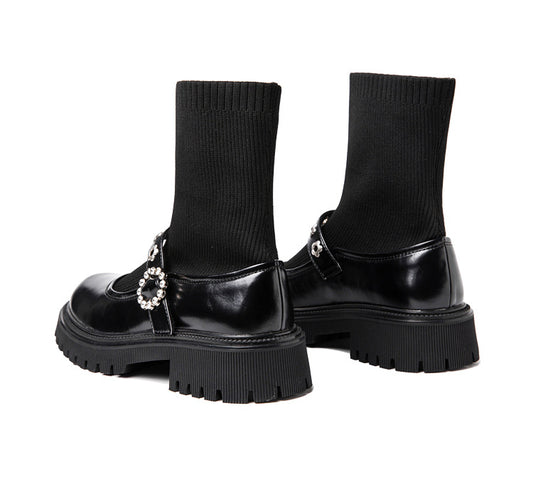 Botas Martin de Caña Elástica con Suela Gruesa para Mujer - Image 2