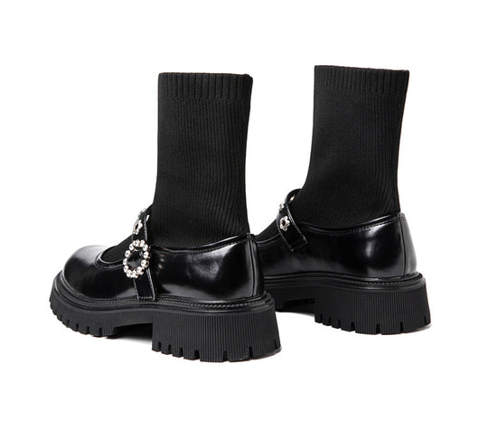 Botas Martin de Caña Elástica con Suela Gruesa para Mujer - Image 2