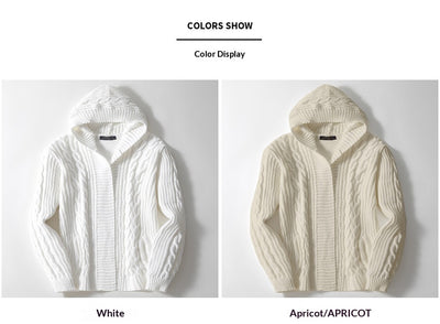 Cardigan Tejido Trenzado para Hombre - Estilo Europeo y Americano - Image 9