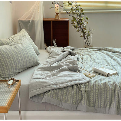 Colcha Reversible Cuadros Verano Lujo Cama Queen Ligera Transpirable - Image 6