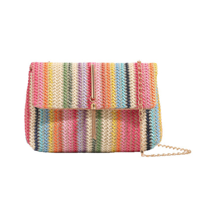 Bolso Bandolera Tejido de Paja Estilo Coreano - Image 5