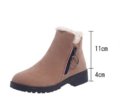 Botas Cortas Martin para Mujer Estilo Británico en Algodón Cálido - Image 6
