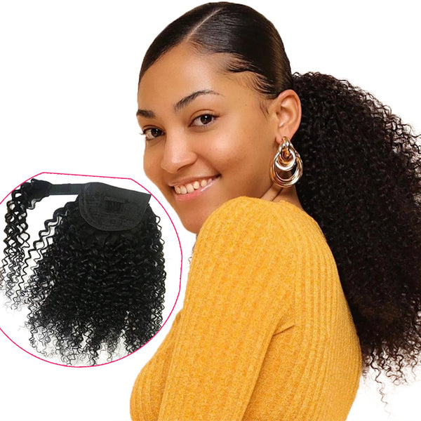 Cola de Caballo con Velcro de Cabello Natural Color Rubio
