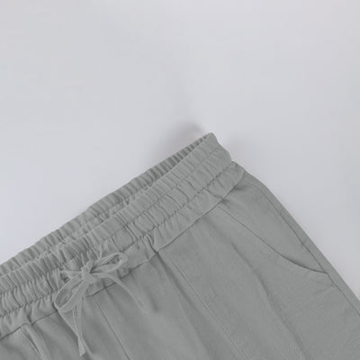 Pantalones de Playa para Hombre en Algodón y Lino con Cintura Elástica - Image 22
