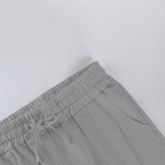 Pantalones de Playa para Hombre en Algodón y Lino con Cintura Elástica - Image 22